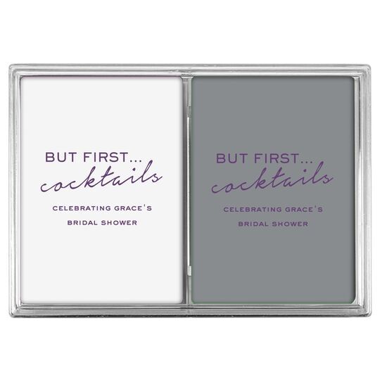 But First Cocktails Double Deck Playing Cards